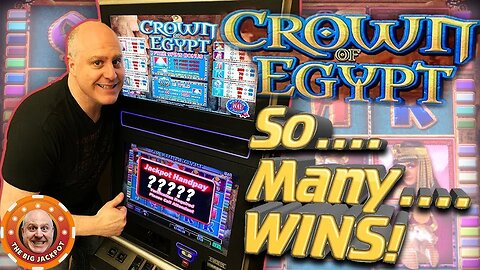 Epic $80 Bets on Crown of Egypt = Multiple Jackpots🔺 Bonus Free Games Retrigger