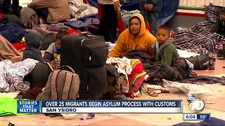 Dozens of asylum-seekers allowed entry