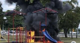 New park playground in Belle Glade goes up in flames