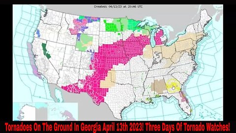 Tornadoes On The Ground In Georgia April 13th 2023! Three Days Of Tornado Watches!