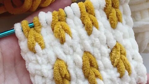 🧶How to crochet very nice tunisian stitch