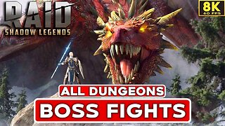 RAID SHADOW LEGENDS - All DUNGEONS Boss Fights Gameplay [4K 60FPS PC]