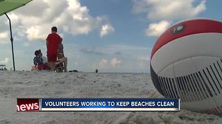 Volunteers working to keep Indian Rocks Beach clean
