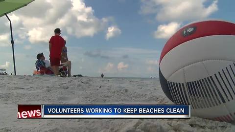 Volunteers working to keep Indian Rocks Beach clean