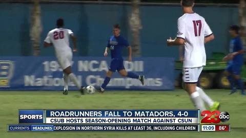Roadrunners fall to Matadors, 4-0