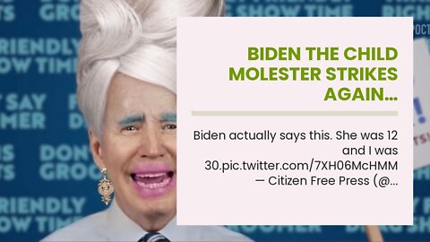 Biden the Child Molester strikes again…