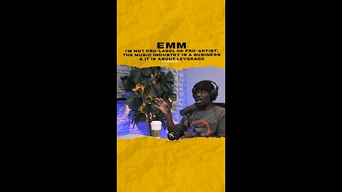 @emm.six I’m not pro-label or pro-artist, the music industry is a business & it is about leverage