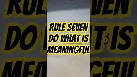 Jordan Peterson’s #12rulesforlife #ruleseven #meaningful #subscribe