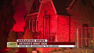 House fire suspected to be arson on Detroit's west side