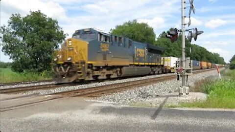 CSX Q137 Intermodal Double-Stack Train Part 3 from Sterling, Ohio August 14, 2021