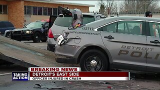 DPD officer injured when vehicle hits cruiser during traffic stop