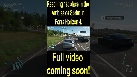 Reaching 1st place in the Ambleside Sprint in Forza Horizon 4