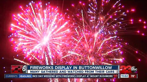 Fireworks display in Buttonwillow