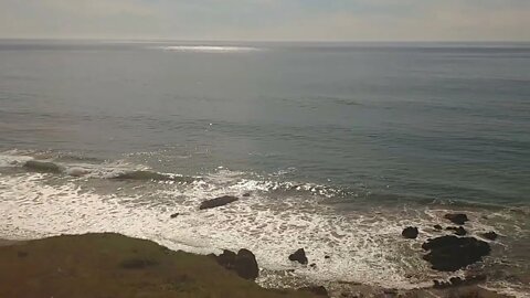 View of the Pacific Ocean from the Amtrak Coast Starlight