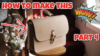 How To Make a Leather Satchel Bag - Part 4 of 6 - Pattern Download