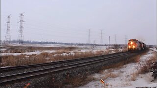 Passing of CN Train - December 2021