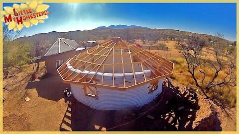 Reciprocal Roof Fascia | Framing Complete! | Underground Earth Bag Building | Weekly Peek Ep64