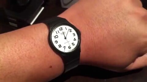 Casio MQ24-7B2 analog watch with black resin band