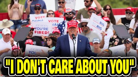 Trump Just said He Doesn't Care about his VOTERS - Just Their VOTES?!