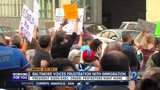 Hundreds chant "Shame!" at Anti-ICE protest in Baltimore