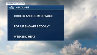 Partly cloudy and isolated showers possible for Thursday