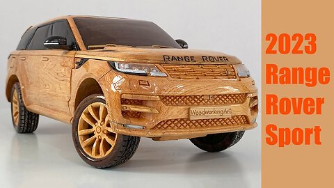 Mesmerized by the 2023 Range Rover Sport vehicle crafted from wood by Vietnamese carpenters.