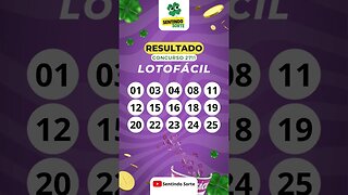 🍀 Resultado LOTOFACIL 2711 | Sentindo Sorte #shorts