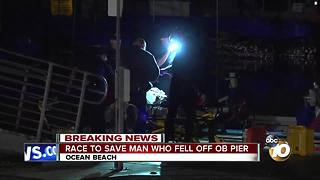 Race to save man who fell off Ocean Beach Pier