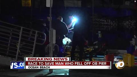 Race to save man who fell off Ocean Beach Pier