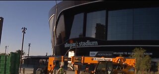 Allegiant Stadium construction is wrapping up; future of football season unclear