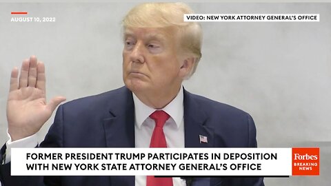 Former President Trump Gives Deposition To New York State Attorney General's Office