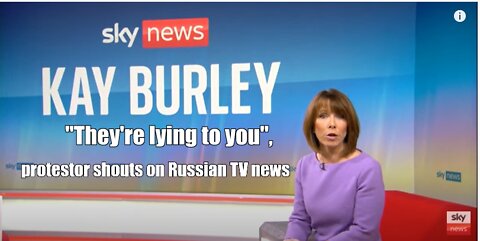 Sky News Breakfast: "They're lying to you", protestor shouts on Russian TV news