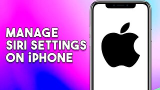 How To Manage Siri Settings In Iphone (2023)