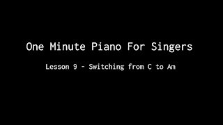 One Minute Piano For Singers - Lesson 9