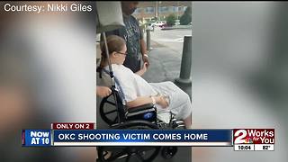 Victim in Oklahoma City Restaurant shooting returns home from the hospital