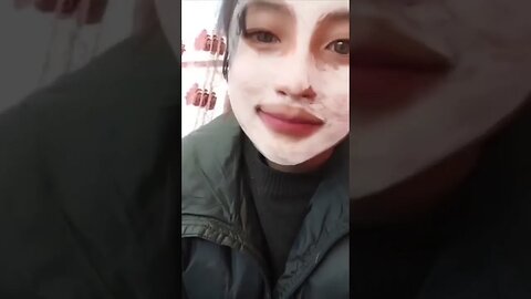 What Did This Chinese Girl Put On Her Face?