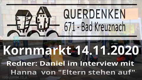 Hanna von "Eltern stehen auf" 14.11.2020 Querdenken Bad Kreuznach