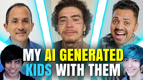 What would my kids look like? | My AI generated kids with Whindersson, Tirullipa and Manoel Gomes