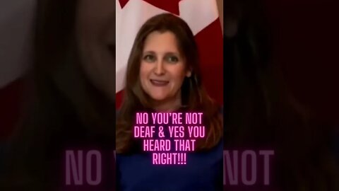 NO YOU'RE NOT DEAF & YES YOU HEARD THAT RIGHT Chrystia Freeland cancelling Disney+ A joke? #shorts