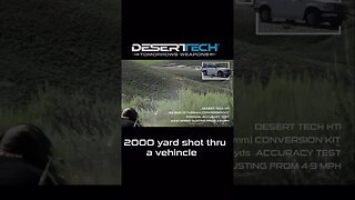 Desert Tech HTI 50bmg shoots thru car at 2000 yards