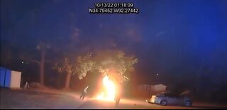 Man Fleeing Cops Catches On Fire After Being Tased