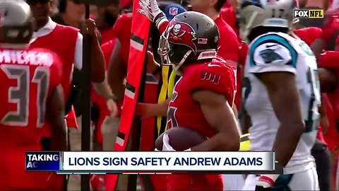 Lions sign safety Andrew Adams, OL Oday Aboushi