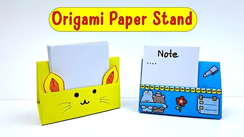 How to Make Origami Paper Stand/DIY Origami Easy Crafts