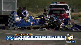 Plane involved in crash sold in Solana Beach