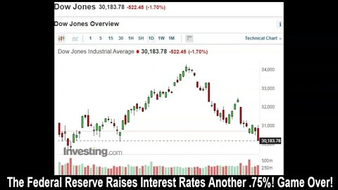 The Federal Reserve Raises Interest Rates .75%! Game Over!