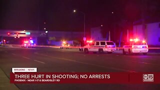 Three hurt in shooting in north Phoenix