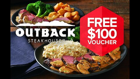 ➽ Get A FREE $100 Outback Steakhouse Gift Card