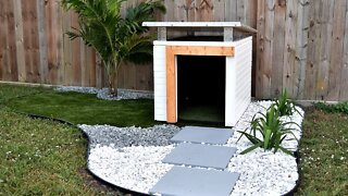 How to Make A Dog House Part 2 | Dog House landscaping