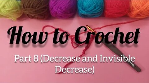 Decrease Crochet, Invisible Decrease, Slip Stitch Decrease, Short Row Decrease @Weaving Wyrd Studio
