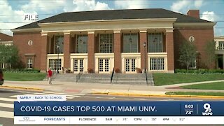 COVID-19 cases top 500 at Miami University